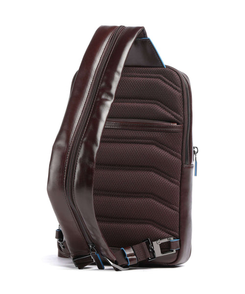 Piquadro Blue Square Sling bag mogano