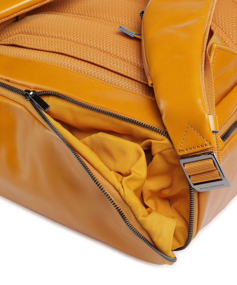 Piquadro Blue Square Backpack giallo zafferano