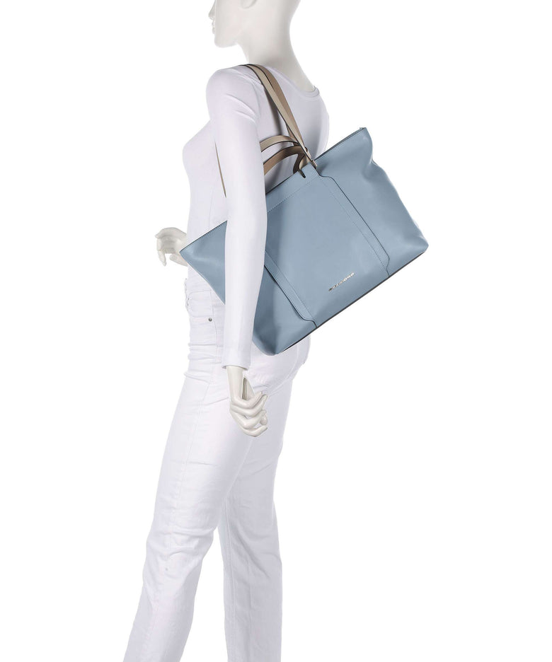 Piquadro Circle Tote bag light blue/beige