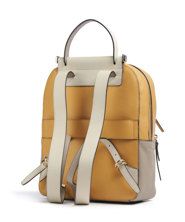 Piquadro Circle RFID Backpack yellow/beige