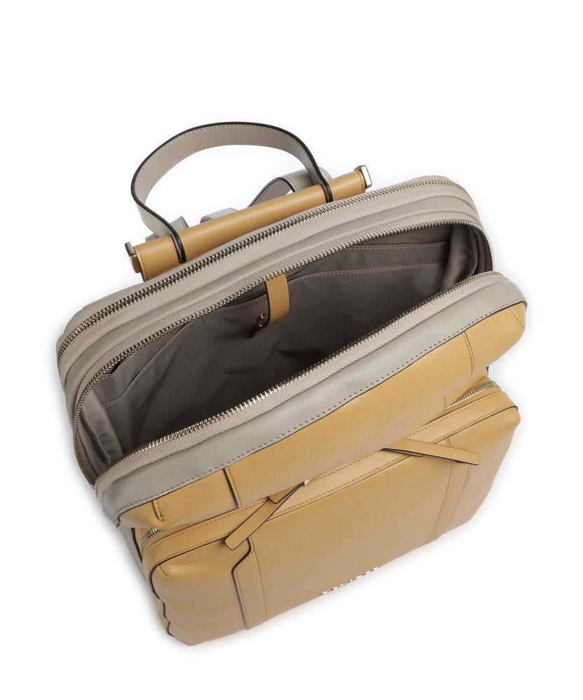 Piquadro Circle Laptop backpack yellow/beige