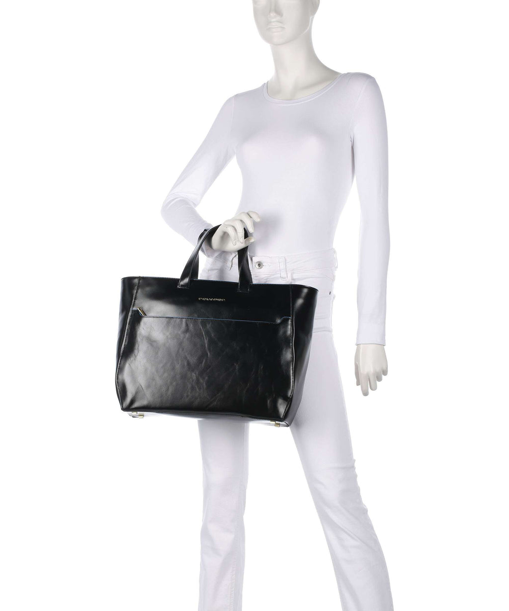 Piquadro Blue Square Briefcase black