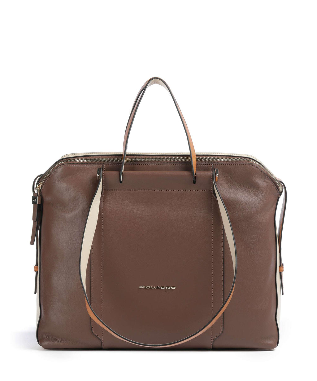 Piquadro Circle Briefcase marrone/beige
