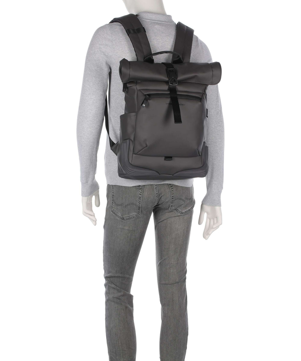 Piquadro Corner 2.0 Rolltop backpack grigio