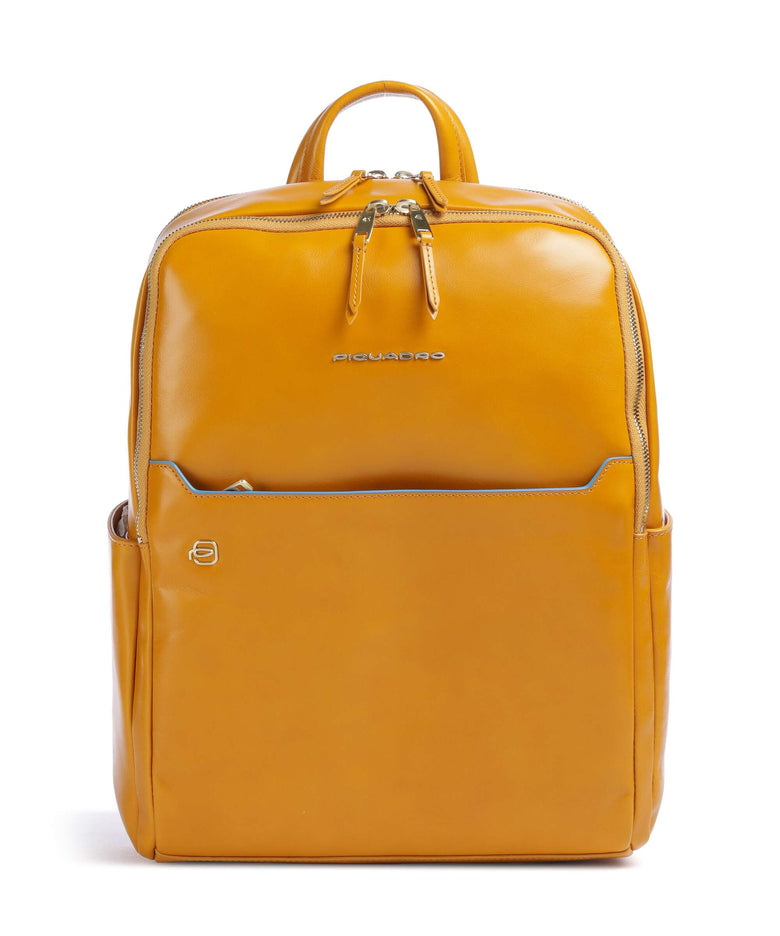 Piquadro Blue Square Backpack mustard