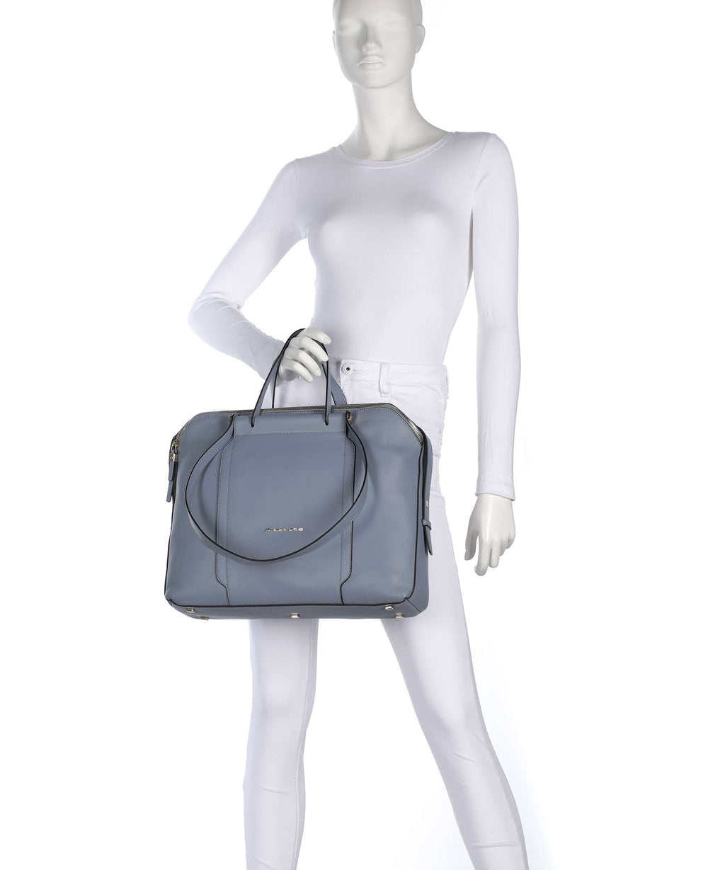 Piquadro W92T Tote bag light blue