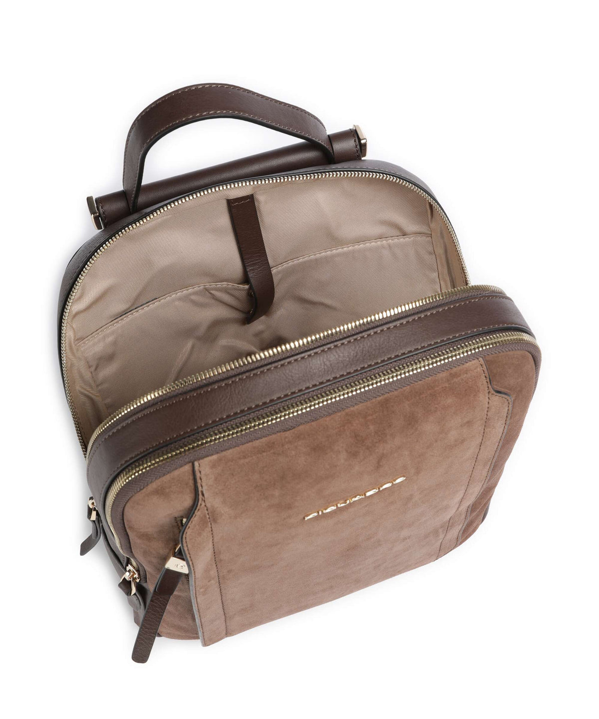 Piquadro W92T Backpack suede dark brown