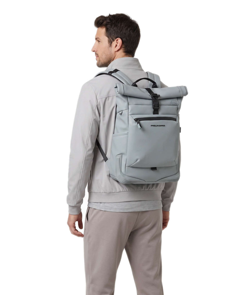 Piquadro Corner Special Ducati Rolltop backpack blue