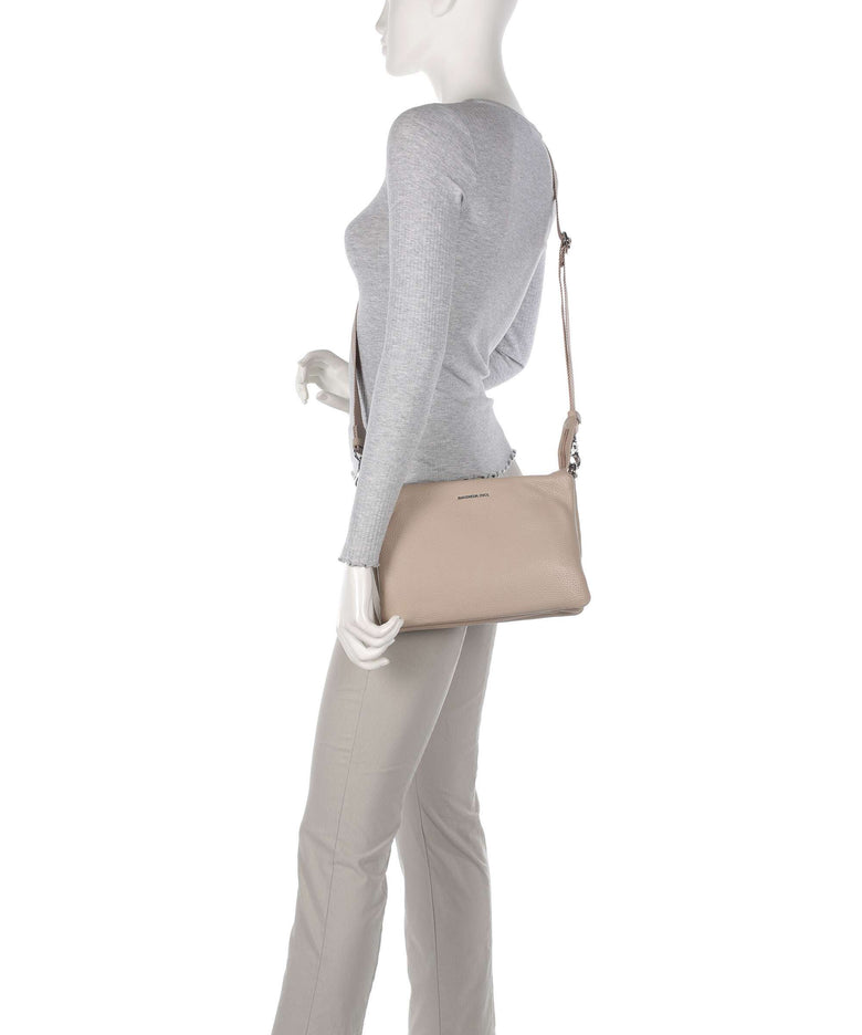Mandarina Duck Mellow Leather Crossbody bag warm taupe