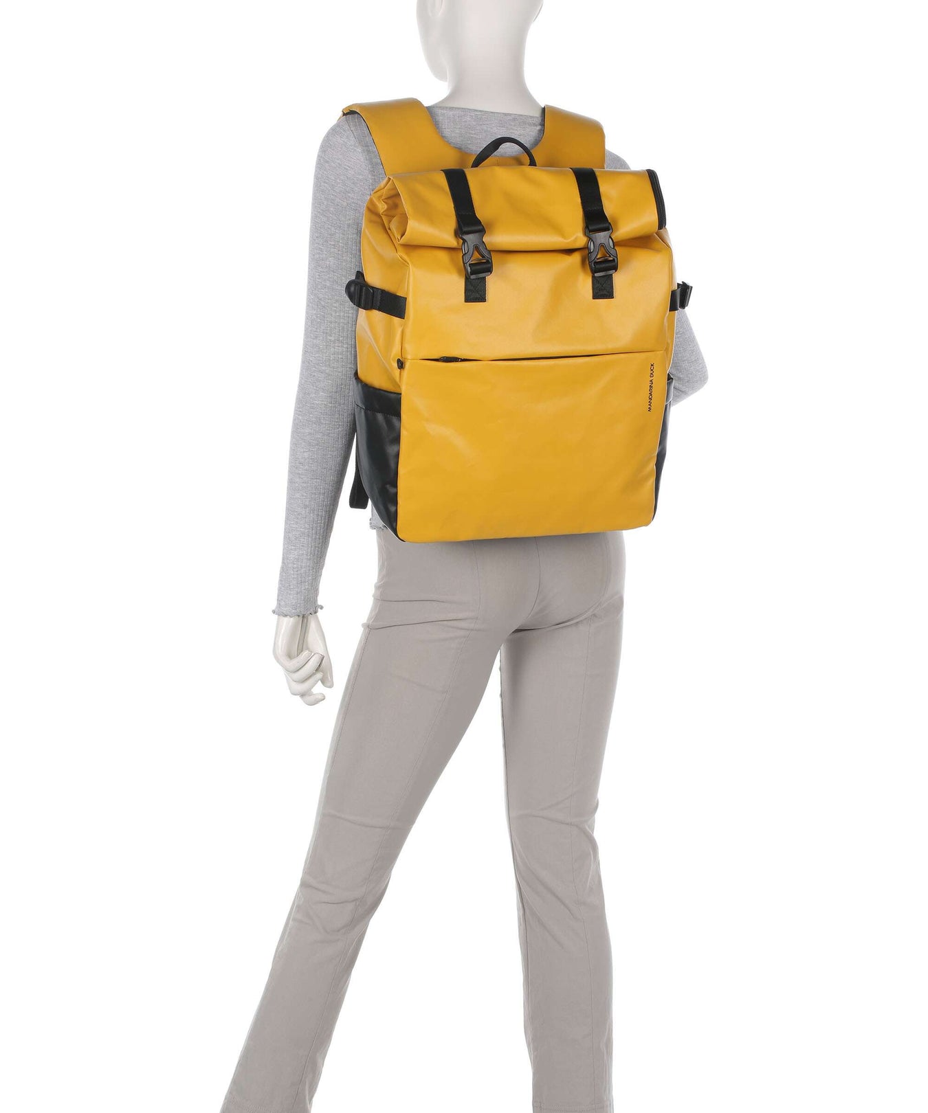 Mandarina Duck Eco Coated Laptop backpack duck yellow