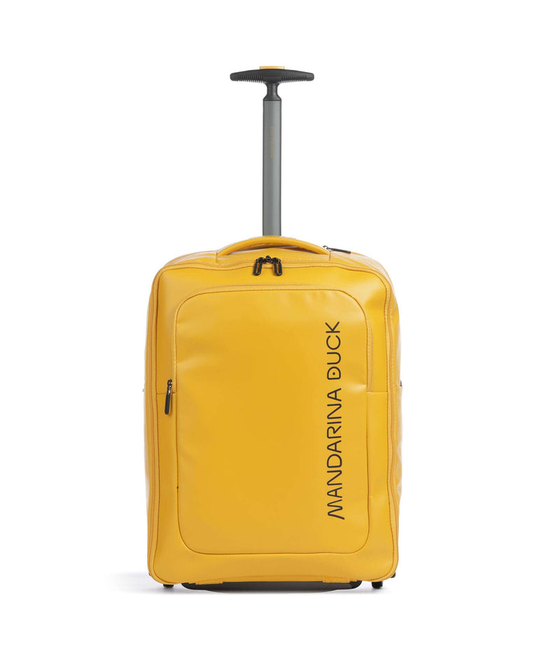 Mandarina Duck Eco Coated Backpack with wheels duck yellow