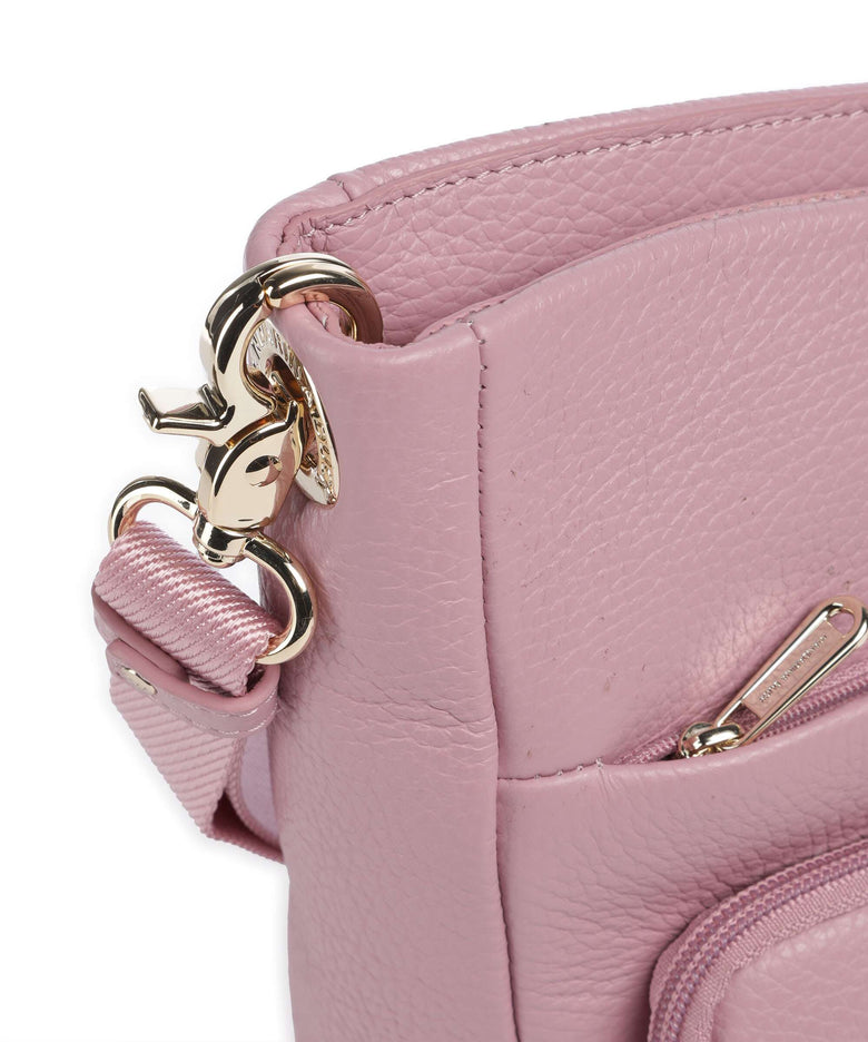 Mandarina Duck Mellow Leather Crossbody bag lilac rose