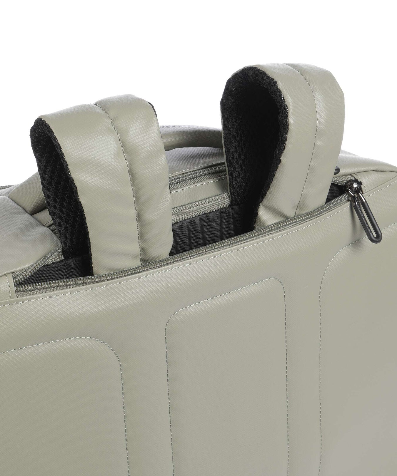 Mandarina Duck Eco Coated Backpack with wheels mud