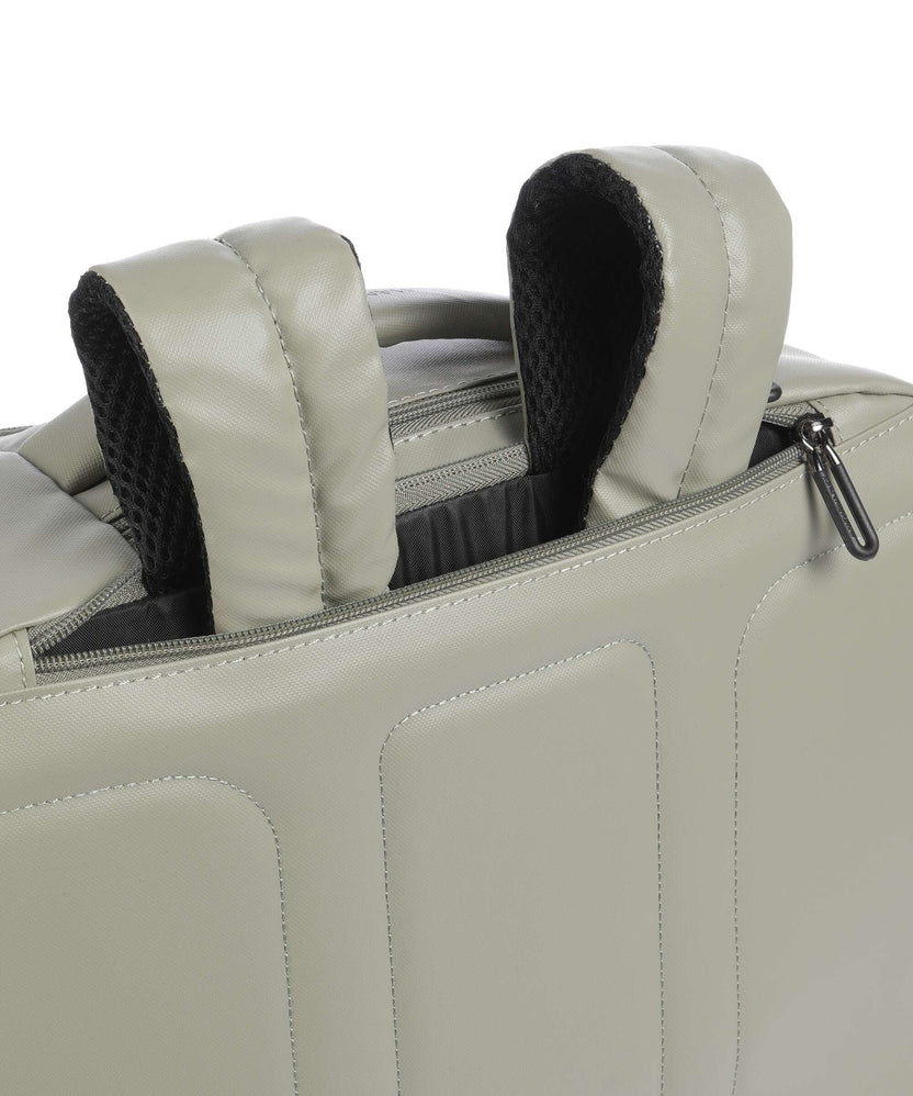 Mandarina Duck Eco Coated Backpack with wheels mud