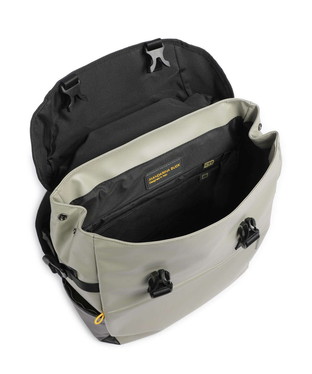 Mandarina Duck Eco Coated Laptop backpack mud