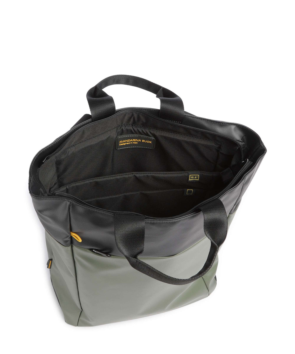 Mandarina Duck Coated Backpack pine green