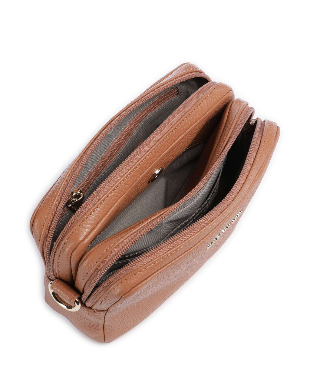 Mandarina Duck Mellow Leather Crossbody bag pecan nut