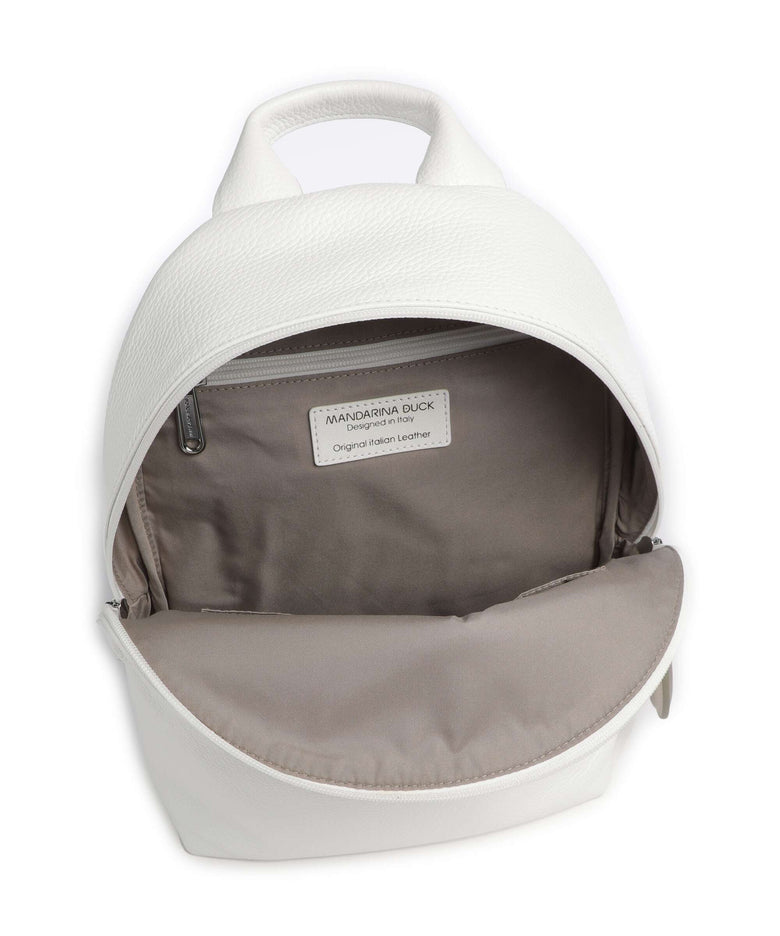 Mandarina Duck Mellow Leather Backpack blanc