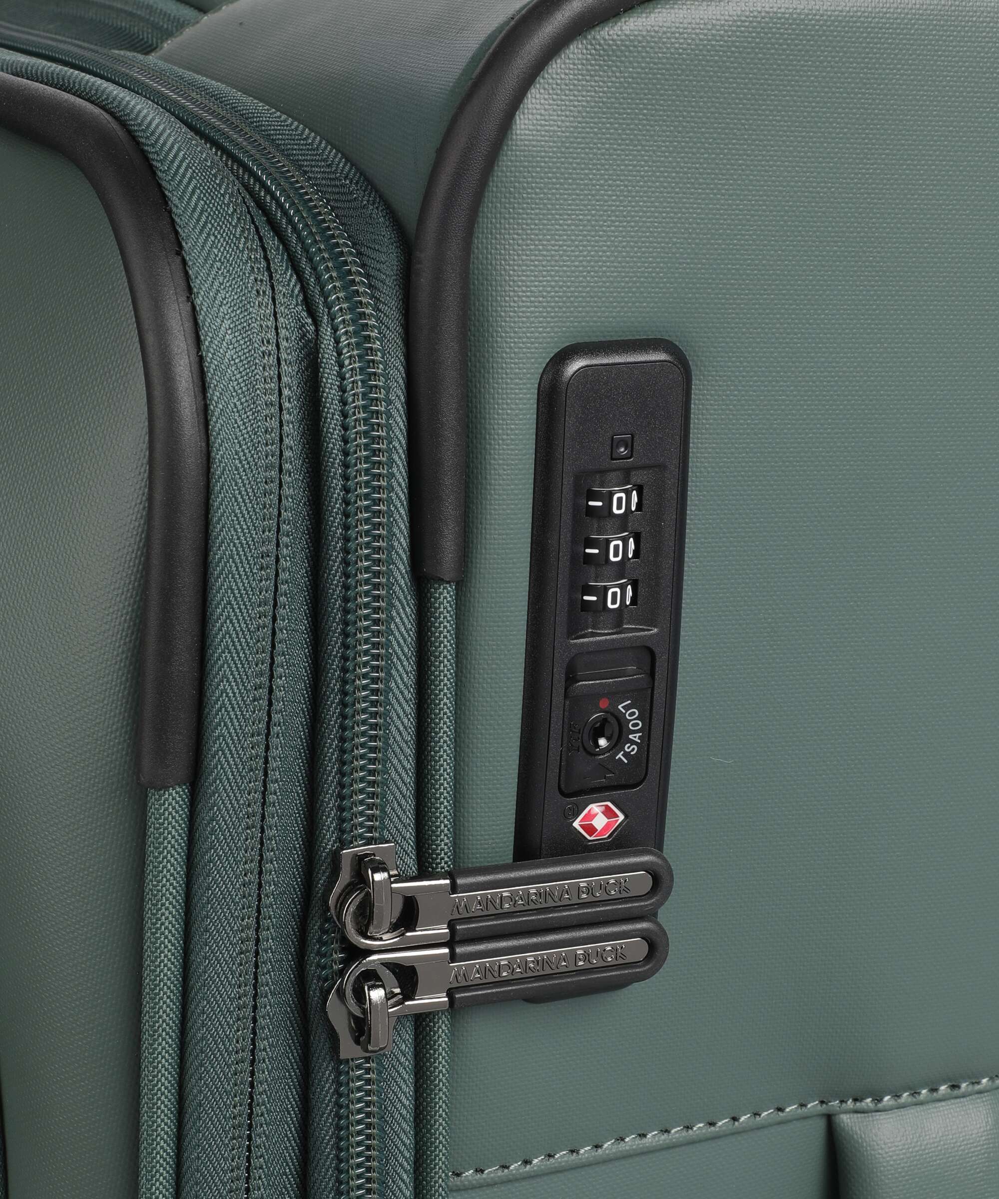 Mandarina Duck Eco Coated Spinner (4 wheels) deep green