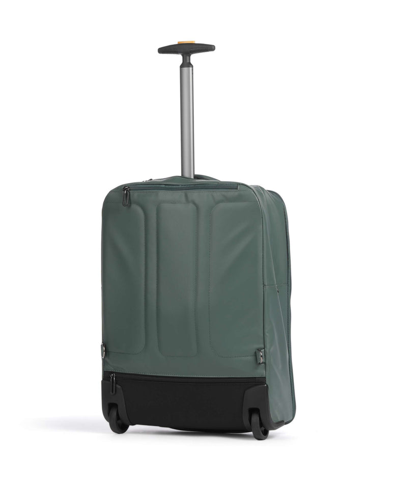 Mandarina Duck Eco Coated Backpack with wheels deep green