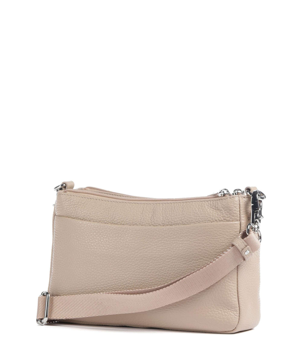 Mandarina Duck Mellow Leather Crossbody bag warm taupe