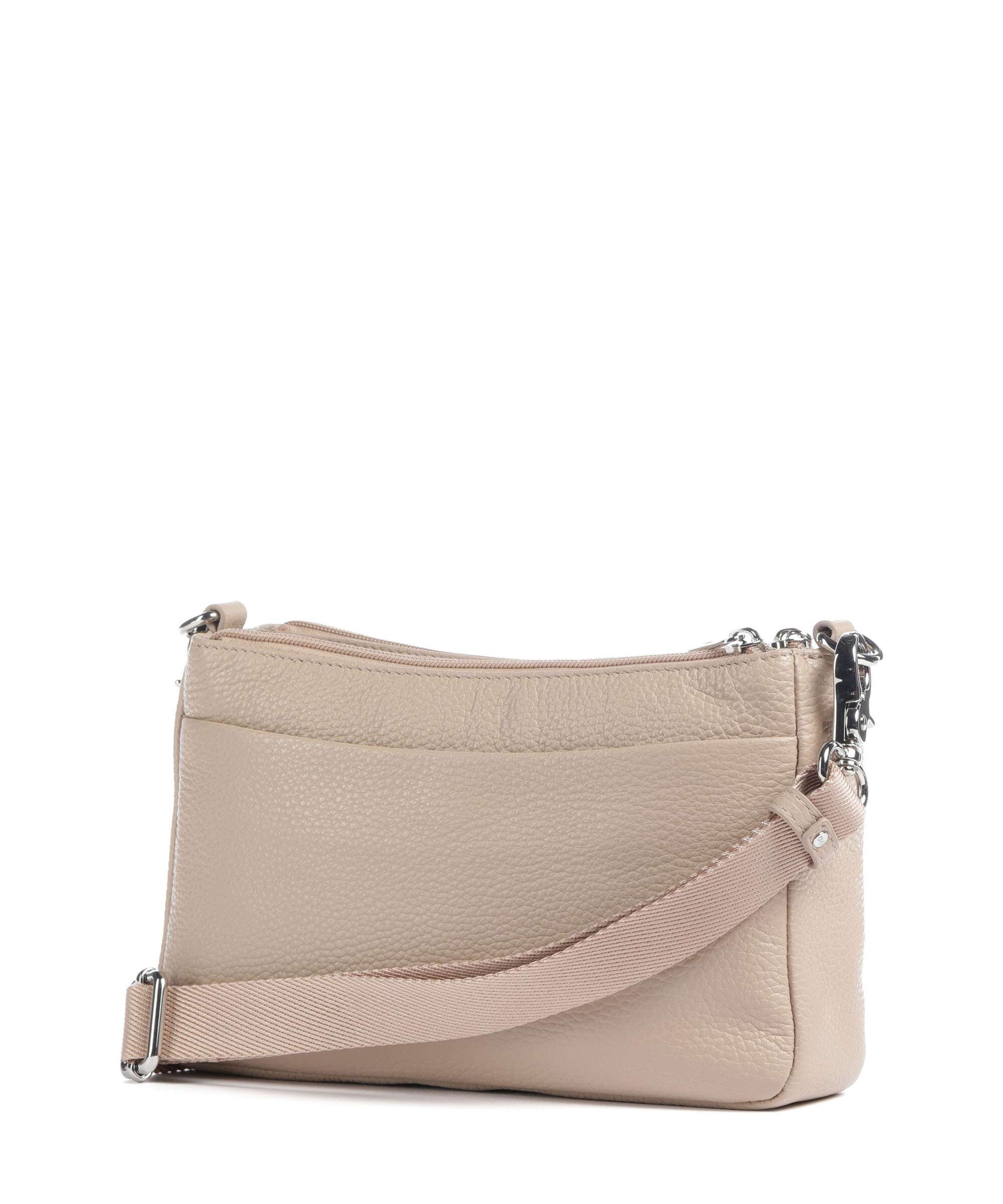 Mandarina Duck Mellow Leather Crossbody bag warm taupe