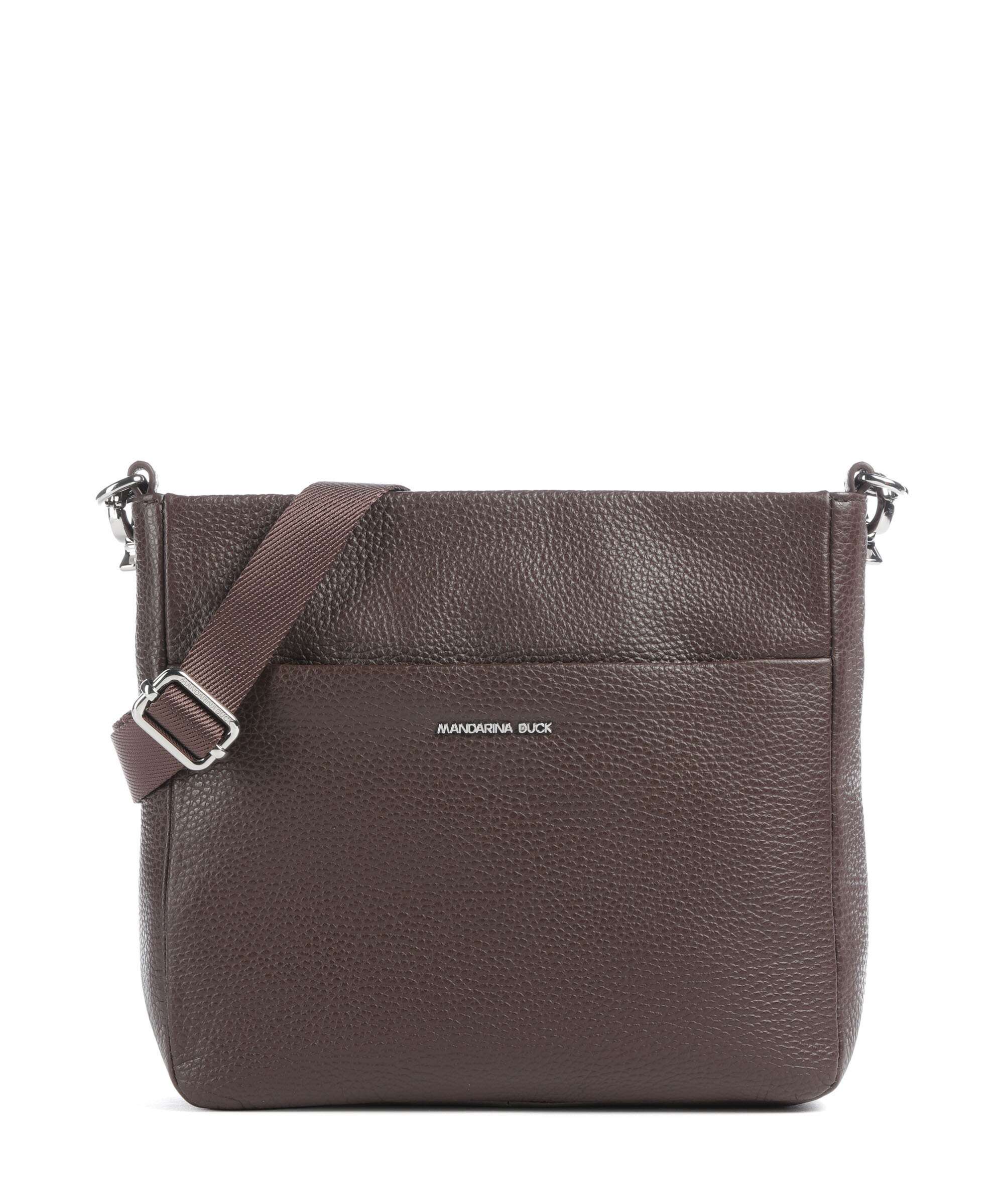 Mandarina Duck Mellow Leather Crossbody bag espresso