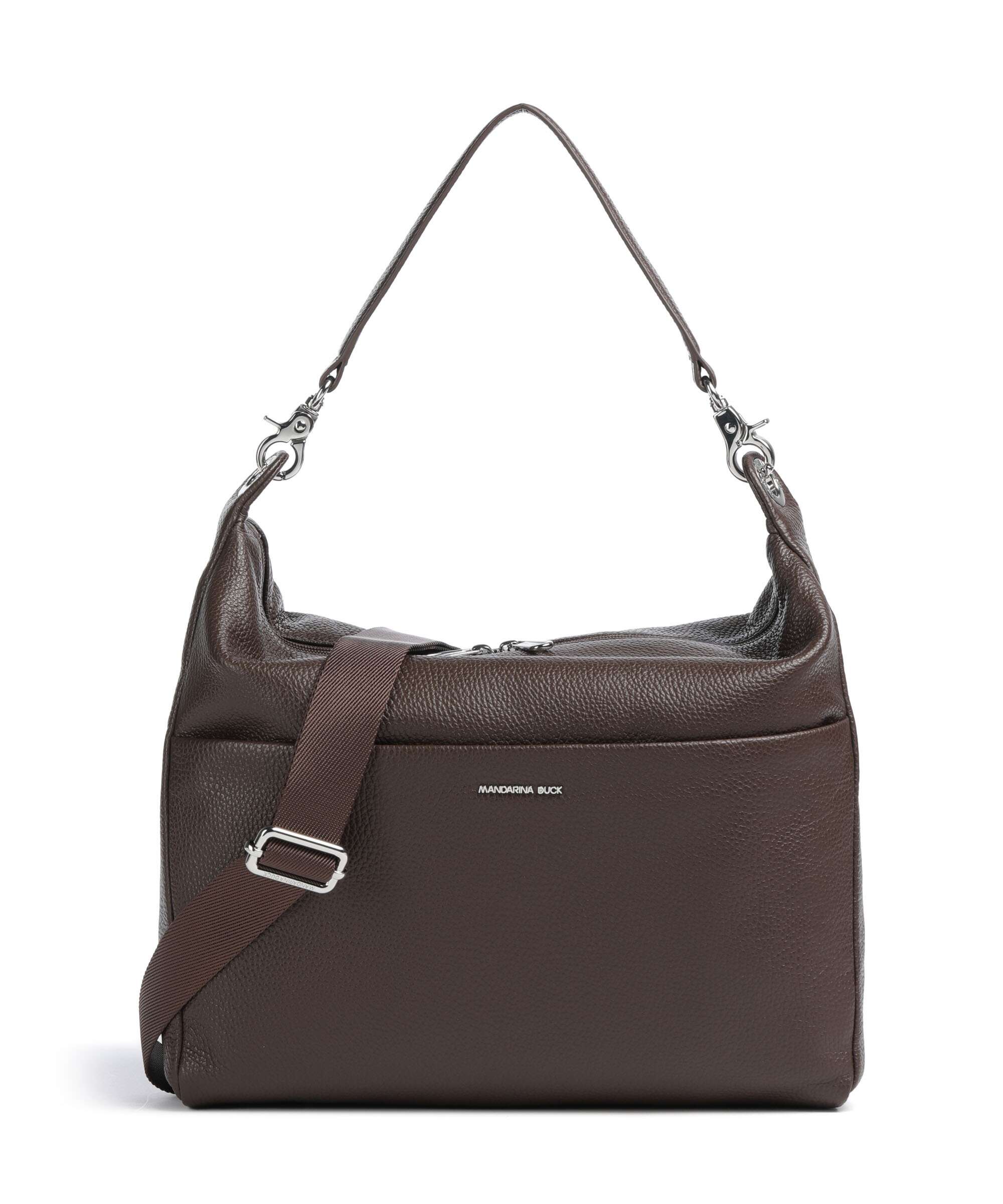 Mandarina Duck Mellow Leather Hobo bag espresso