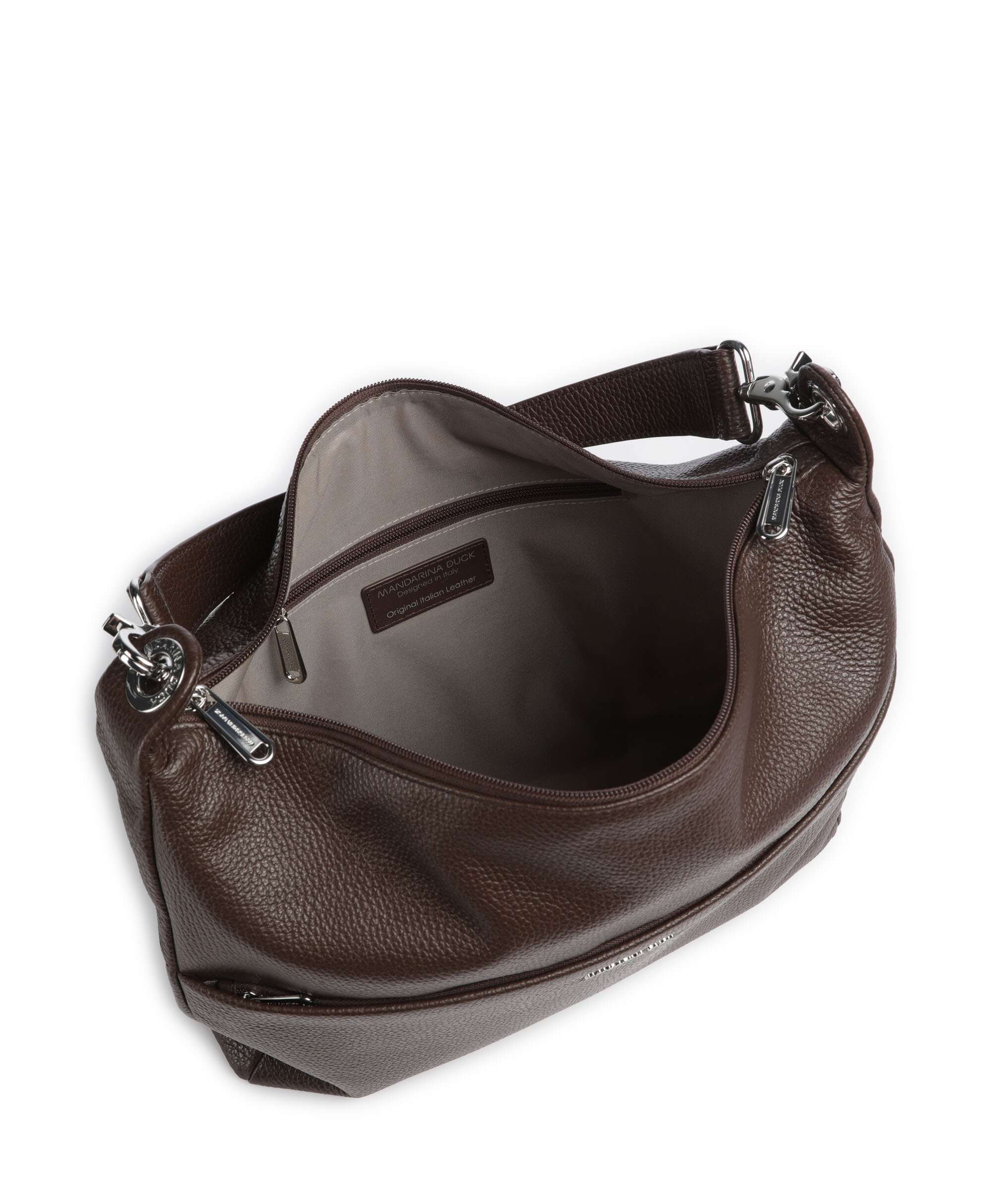 Mandarina Duck Mellow Leather Hobo bag espresso