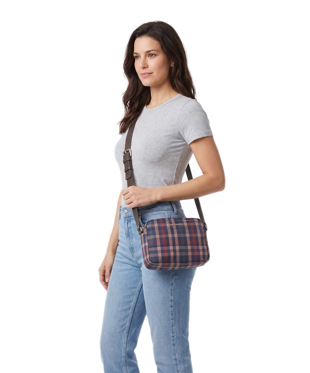 Mandarina Duck Tartan Crossbody bag tartan brown