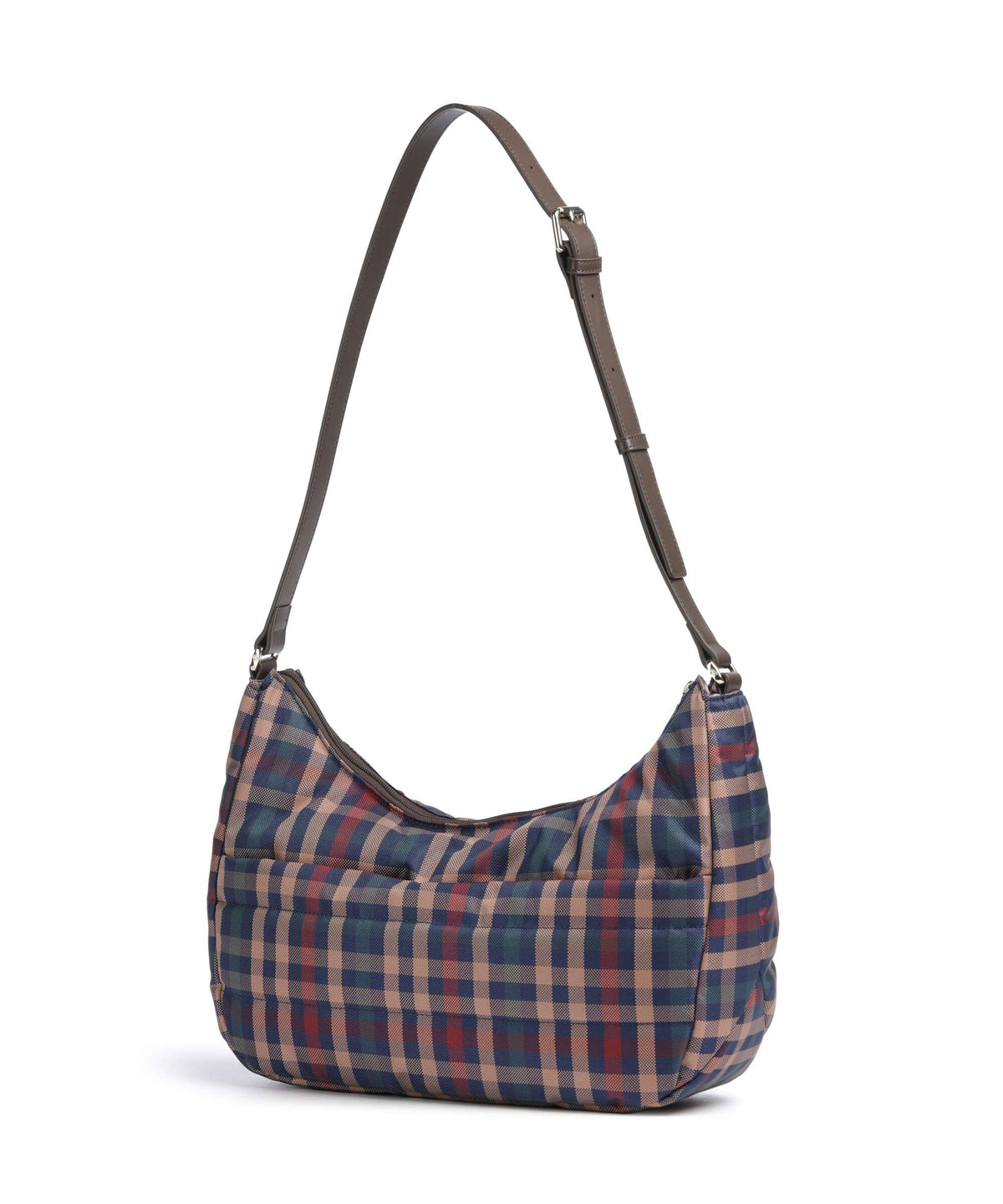 Mandarina Duck Tartan Hobo bag tartan brown