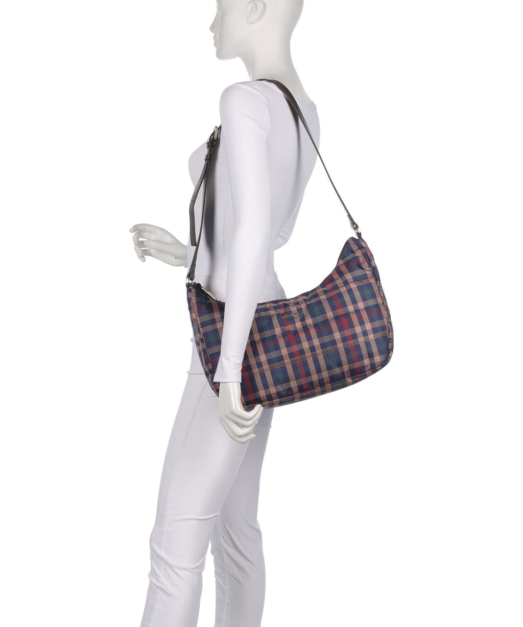 Mandarina Duck Tartan Hobo bag tartan brown