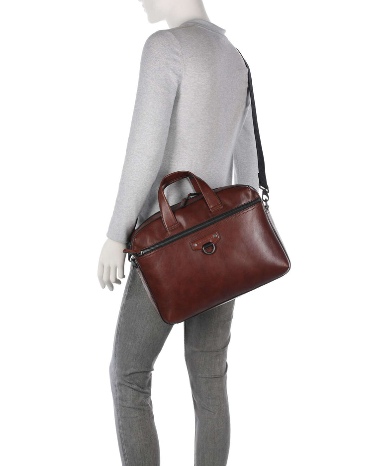 The Bridge Iacopo Briefcase marrone/rut scamosciato opaco