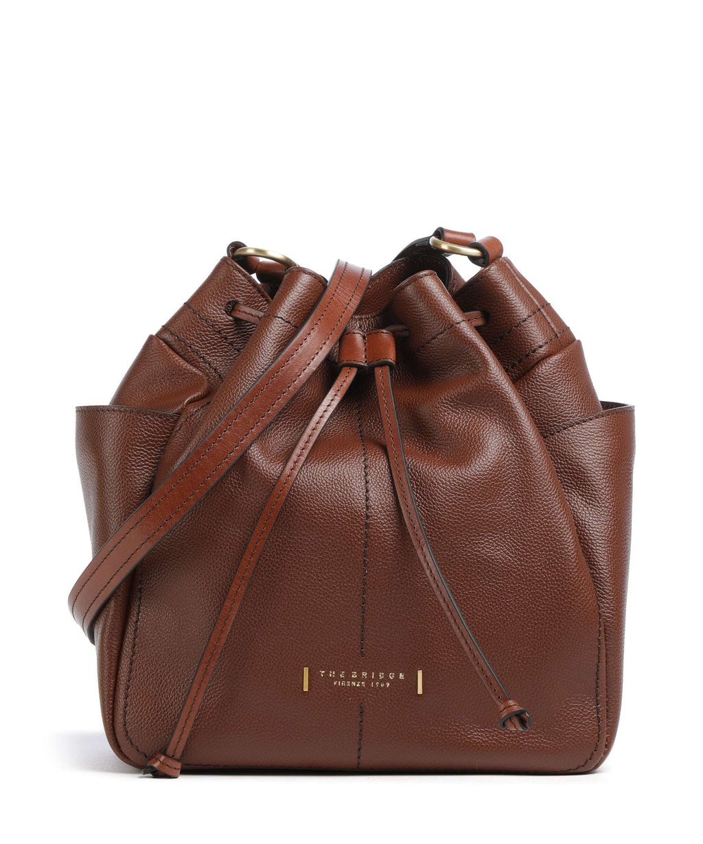 The Bridge Letizia Soft Bucket bag marrone