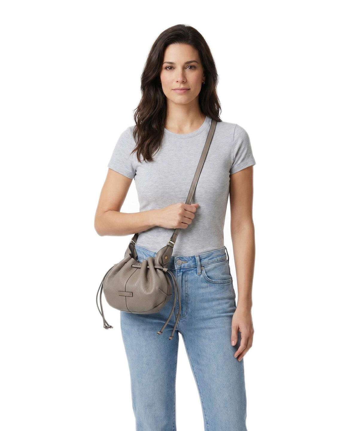 The Bridge Martina Bucket bag greige