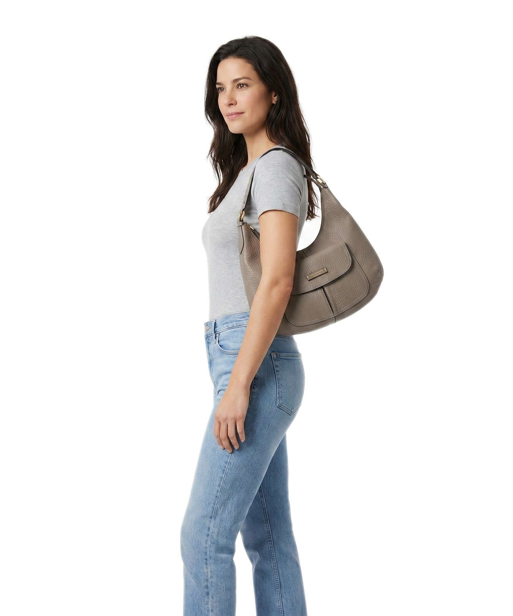 The Bridge Martina Hobo bag greige