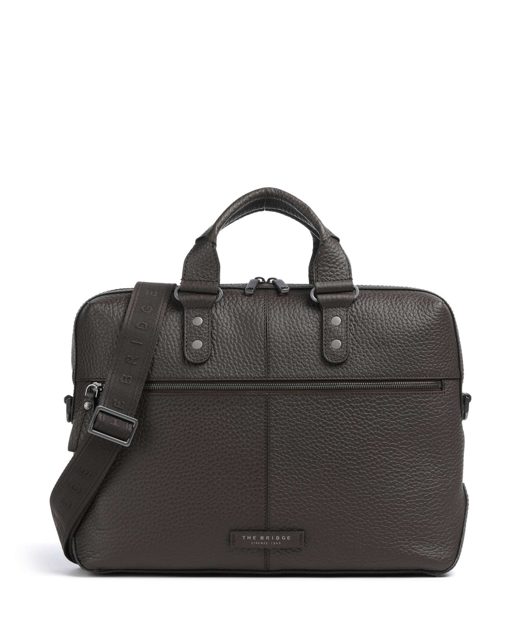 The Bridge Manfredi Briefcase moka