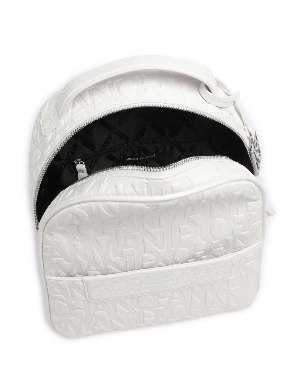 Armani Exchange Liz Pebble S Backpack off white