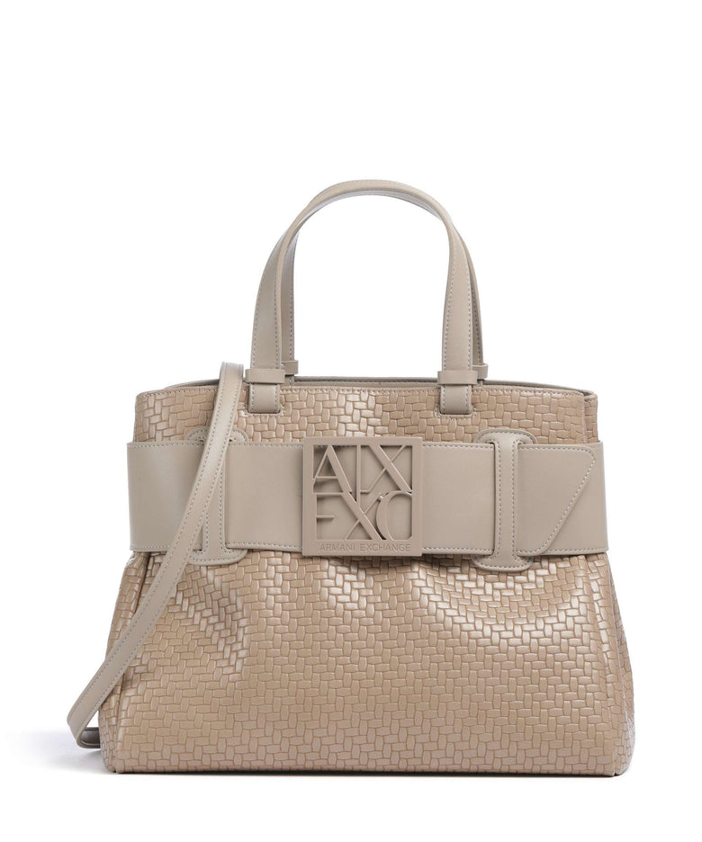 Armani Exchange Susy Soft Woven S Handbag sand