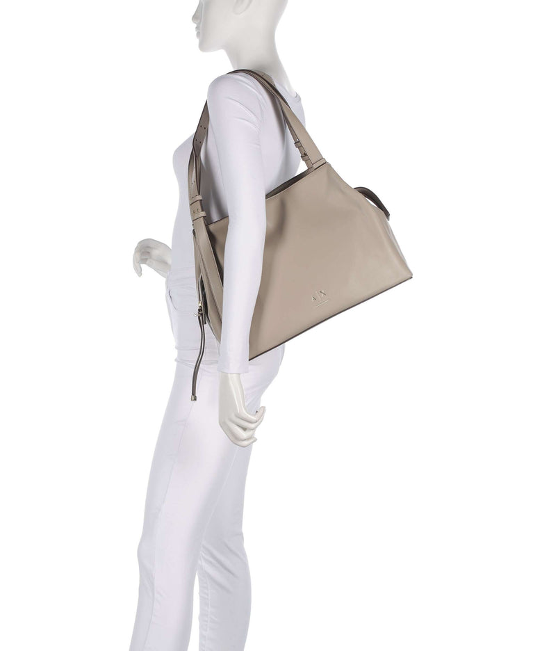 Armani Exchange Alice M Hobo bag sand