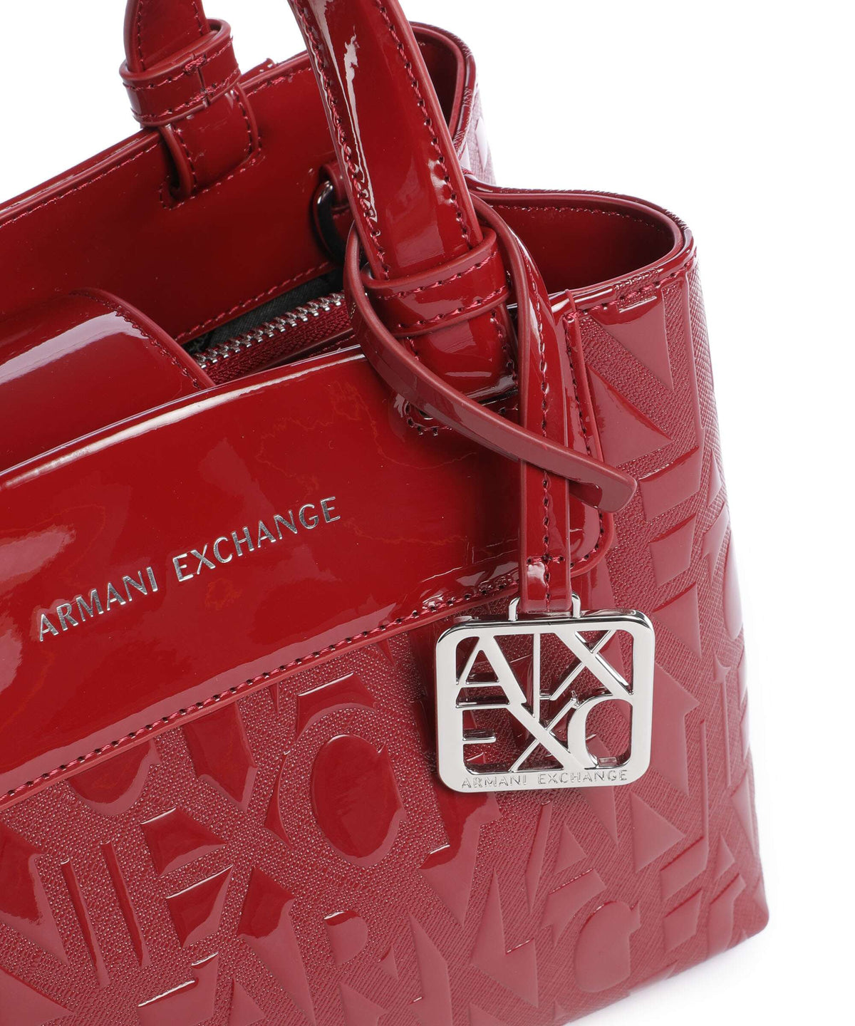 Armani Exchange Liz Patent S Handbag red dahlia
