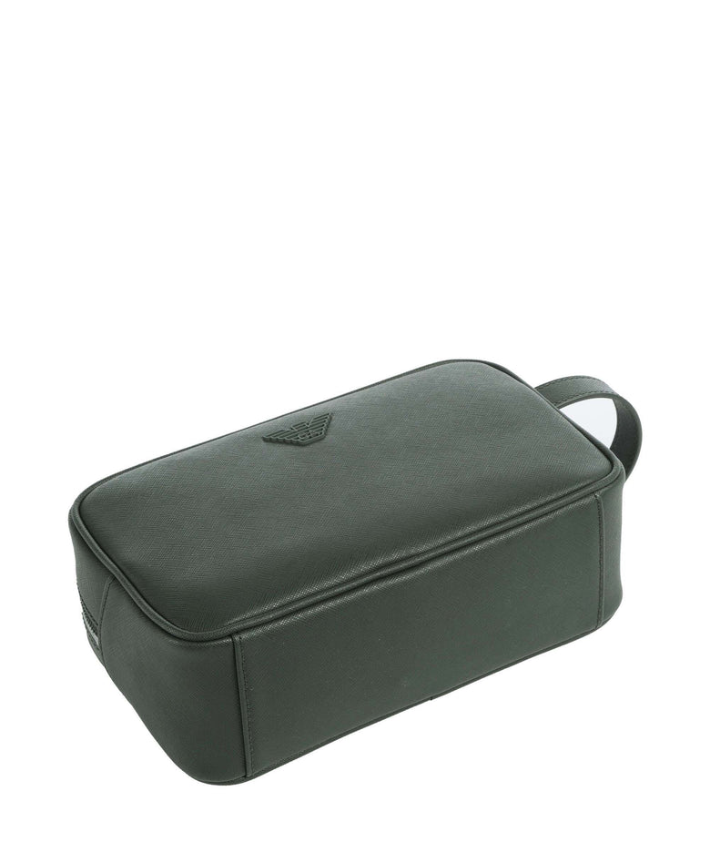 Emporio Armani Saffiano Animation Toiletry bag deep forest