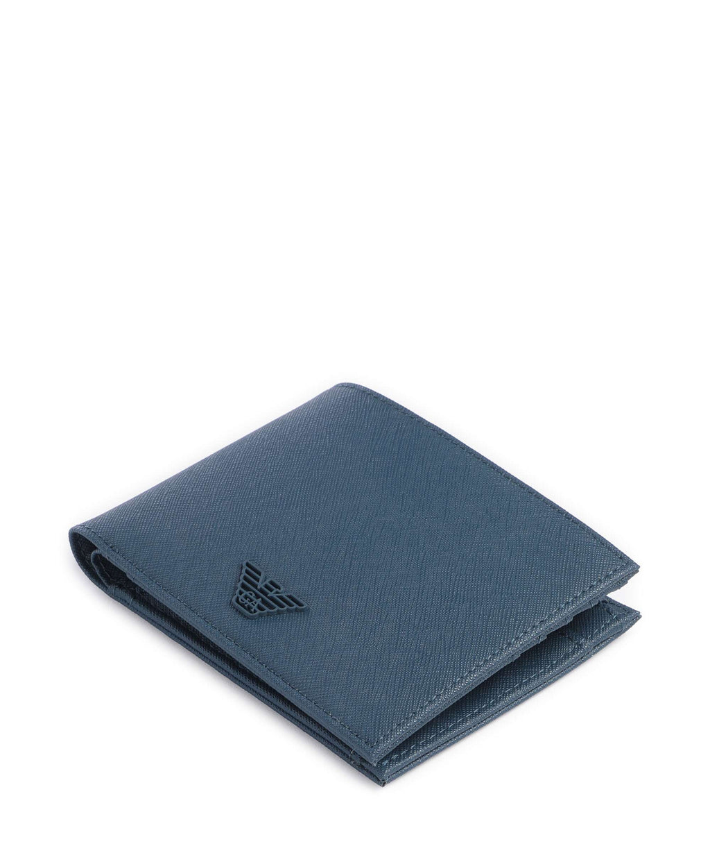 Emporio Armani Saffiano Animation Wallet legion blue