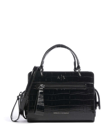 Armani Exchange Diane Mini Croco Borsa a tracolla black