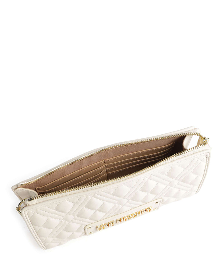 Love Moschino Quilted Shoulder bag avorio
