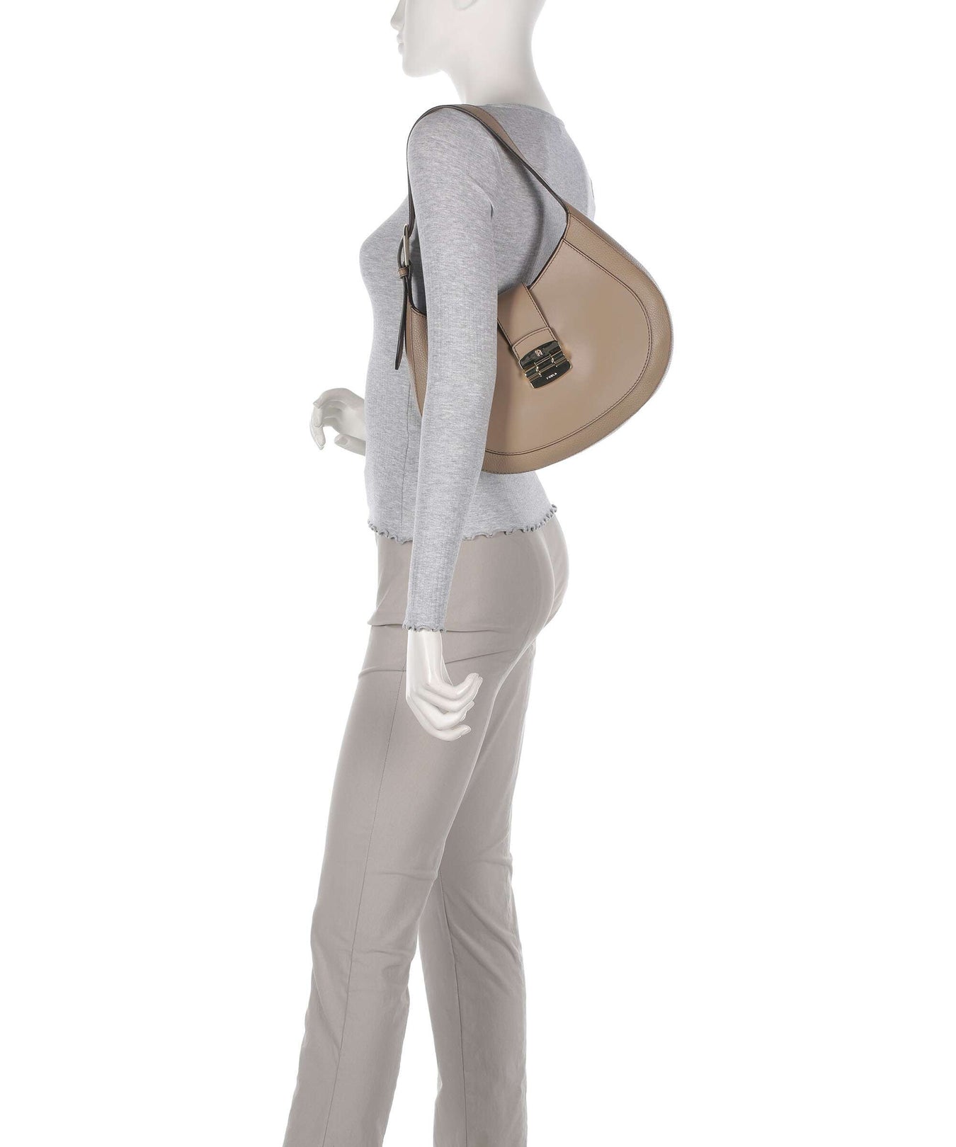 Furla Club 2 M Hobo bag greige