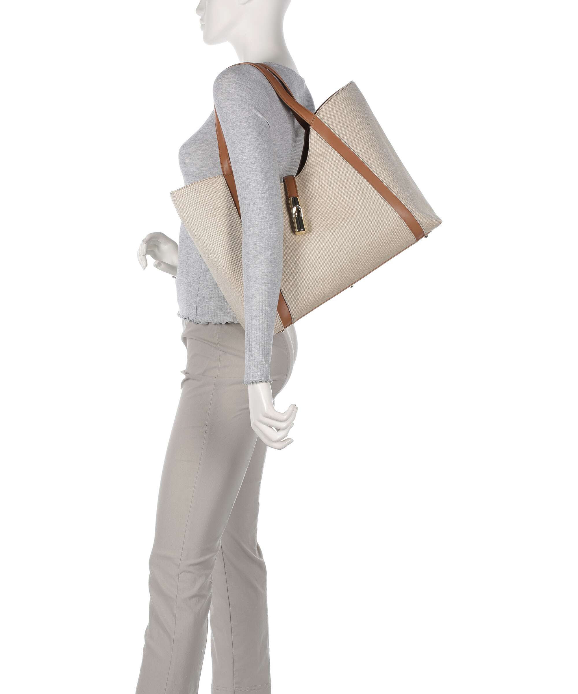 Furla Goccia XL Tote bag naturale/brandy