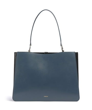 Furla Agata L Borsa shopper grigio blu/nero