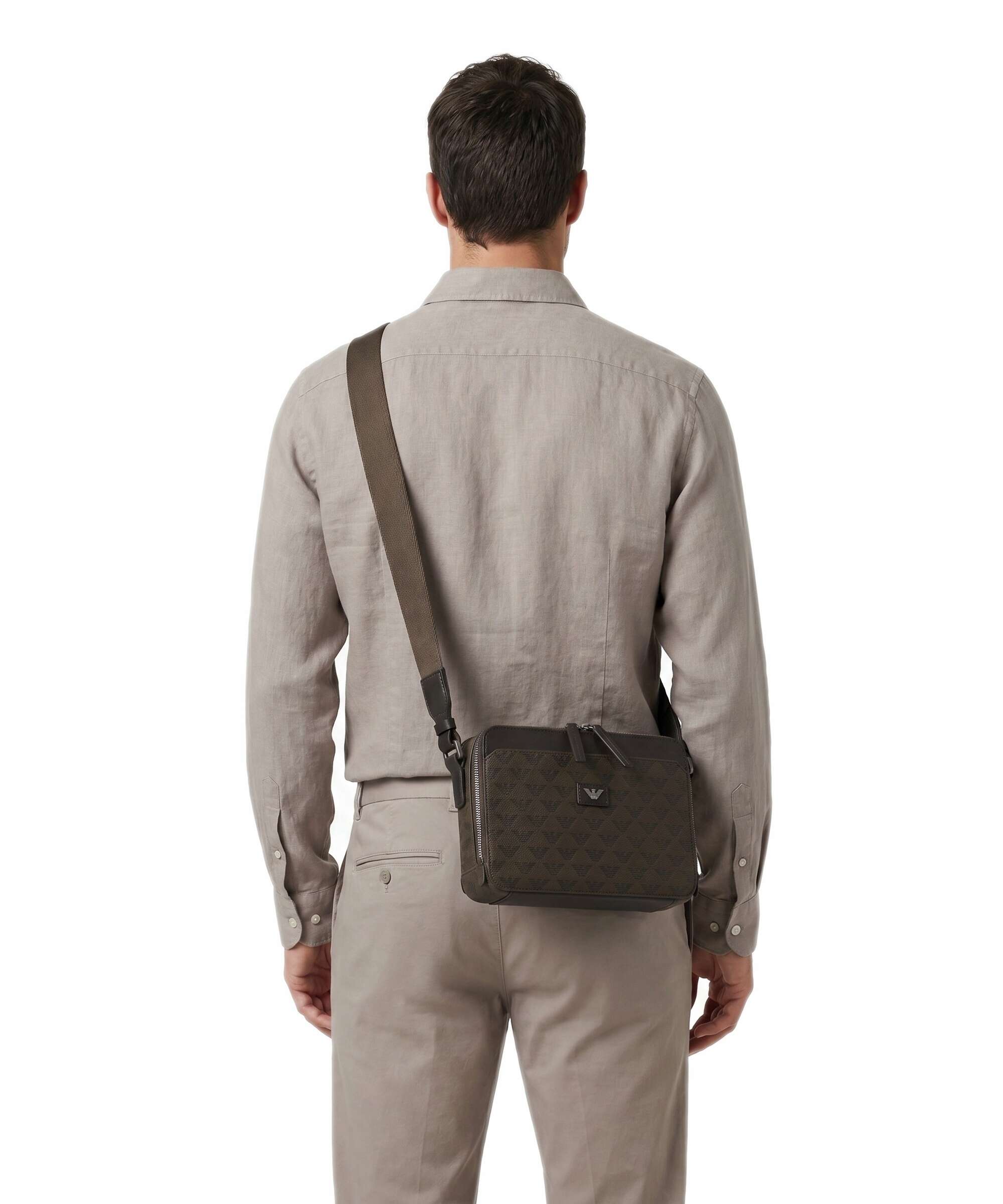 Emporio Armani Special Minorca Crossbody bag dark olive