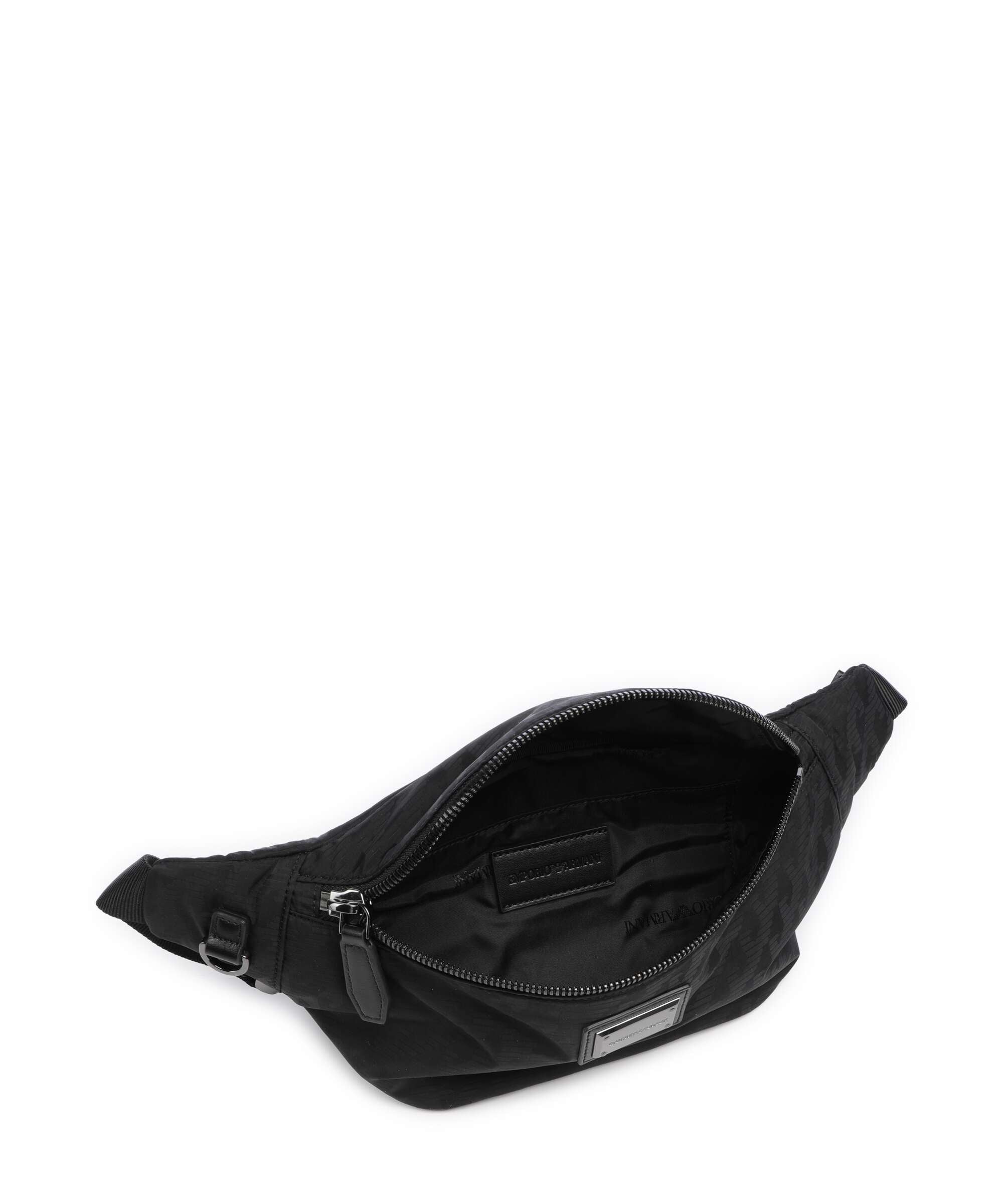 Emporio Armani Eagle All Over Belt bag black beauty